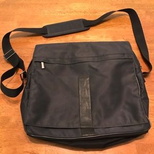 Steel Blue Nylon Banana Republic Messenger Bag